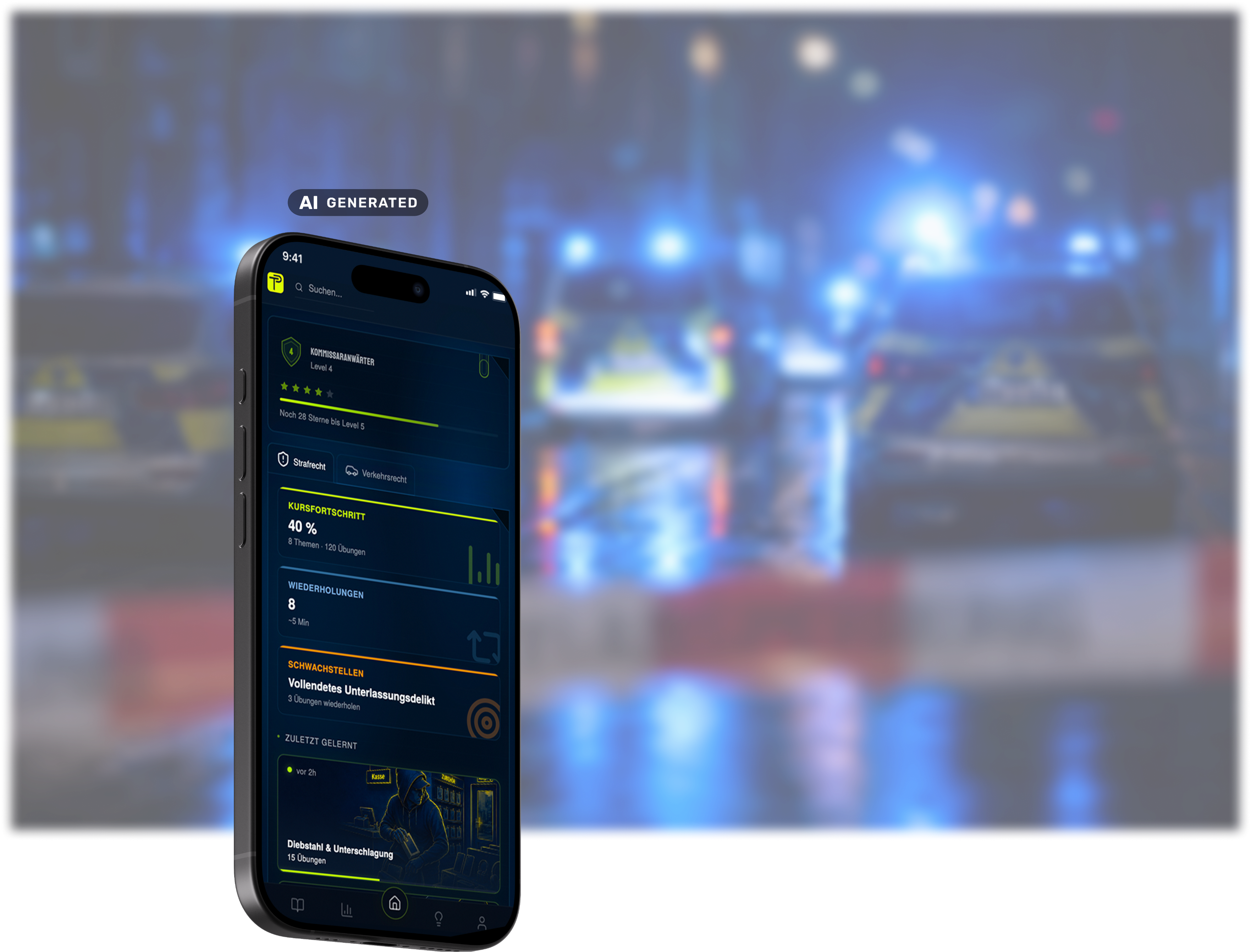 Polizeitutor App auf Smartphone